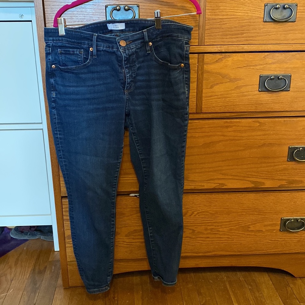 Pair of Loft Plus size 14 skinny jeans